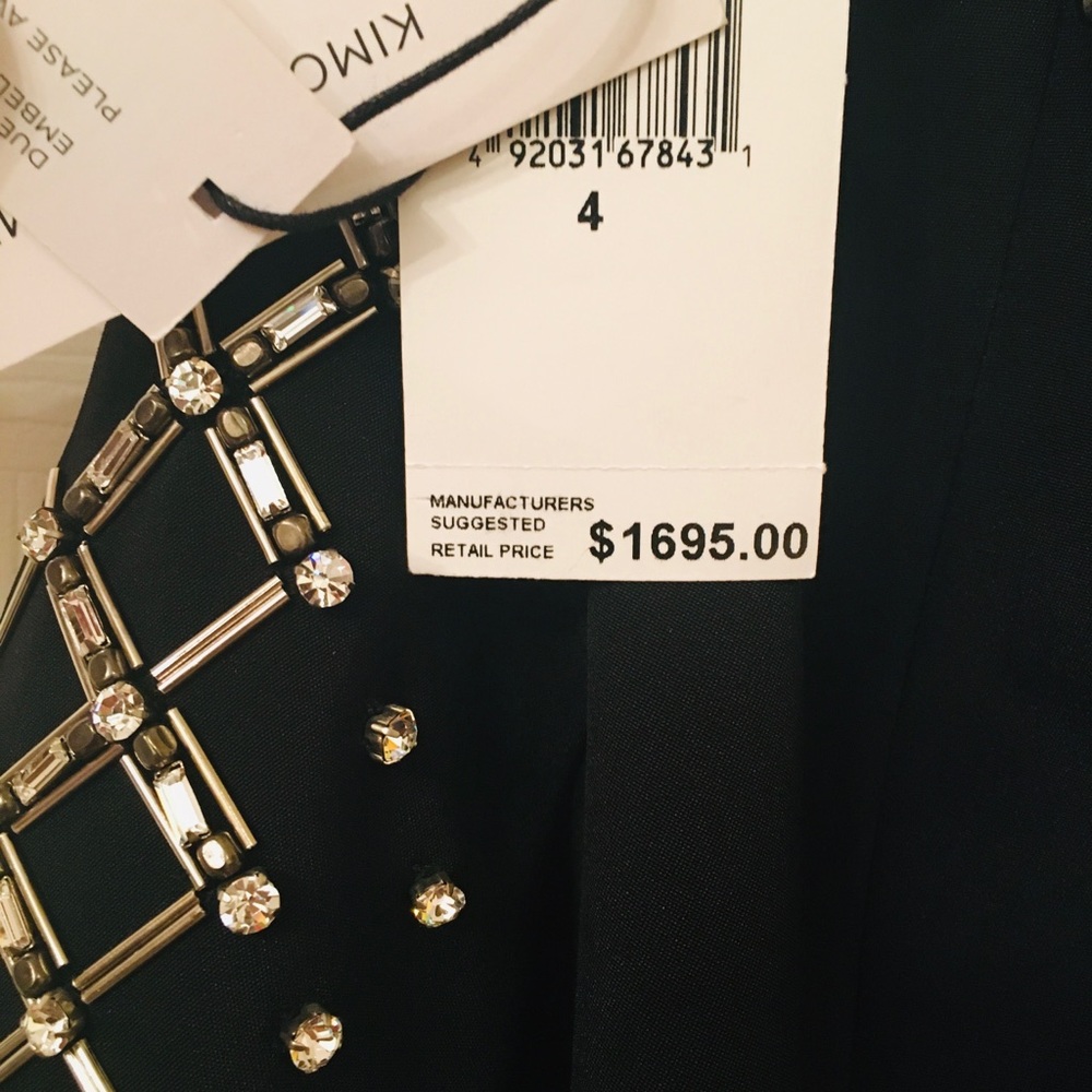 NWT gorgeous pure silk Swarovski crystal dress - Picture 3 of 8